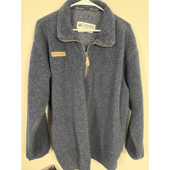 Columbia Other - Columbia Sportswear Sherpa Fleece 1/4 Zip Pullover Jacket Blue XL
